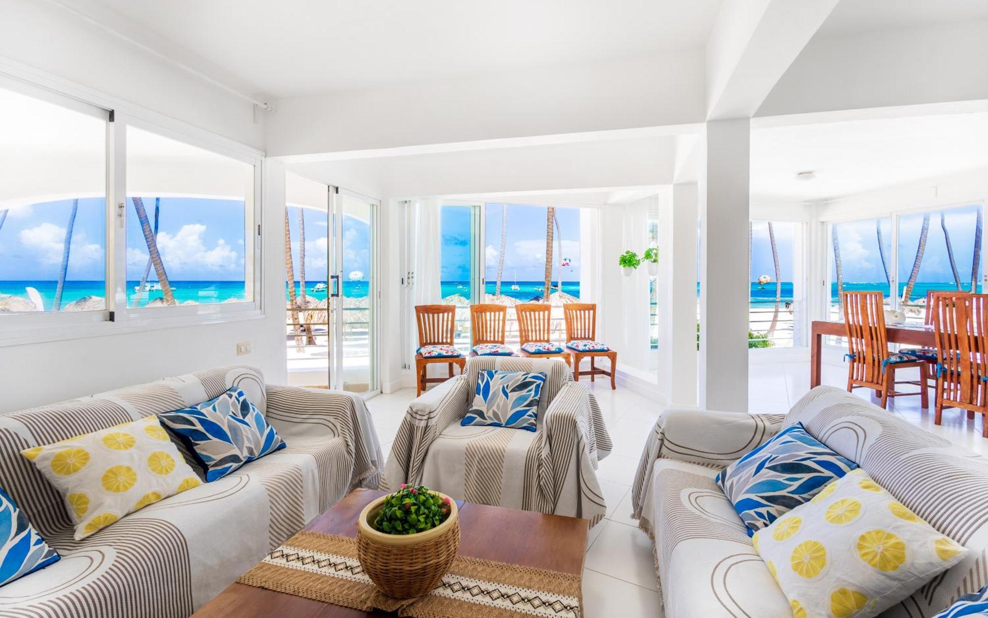 Prime Ocean View Punta Cana Apartments - 3-Bedroom Getaway With Private Terrace On Bavaro Beach Kültér fotó