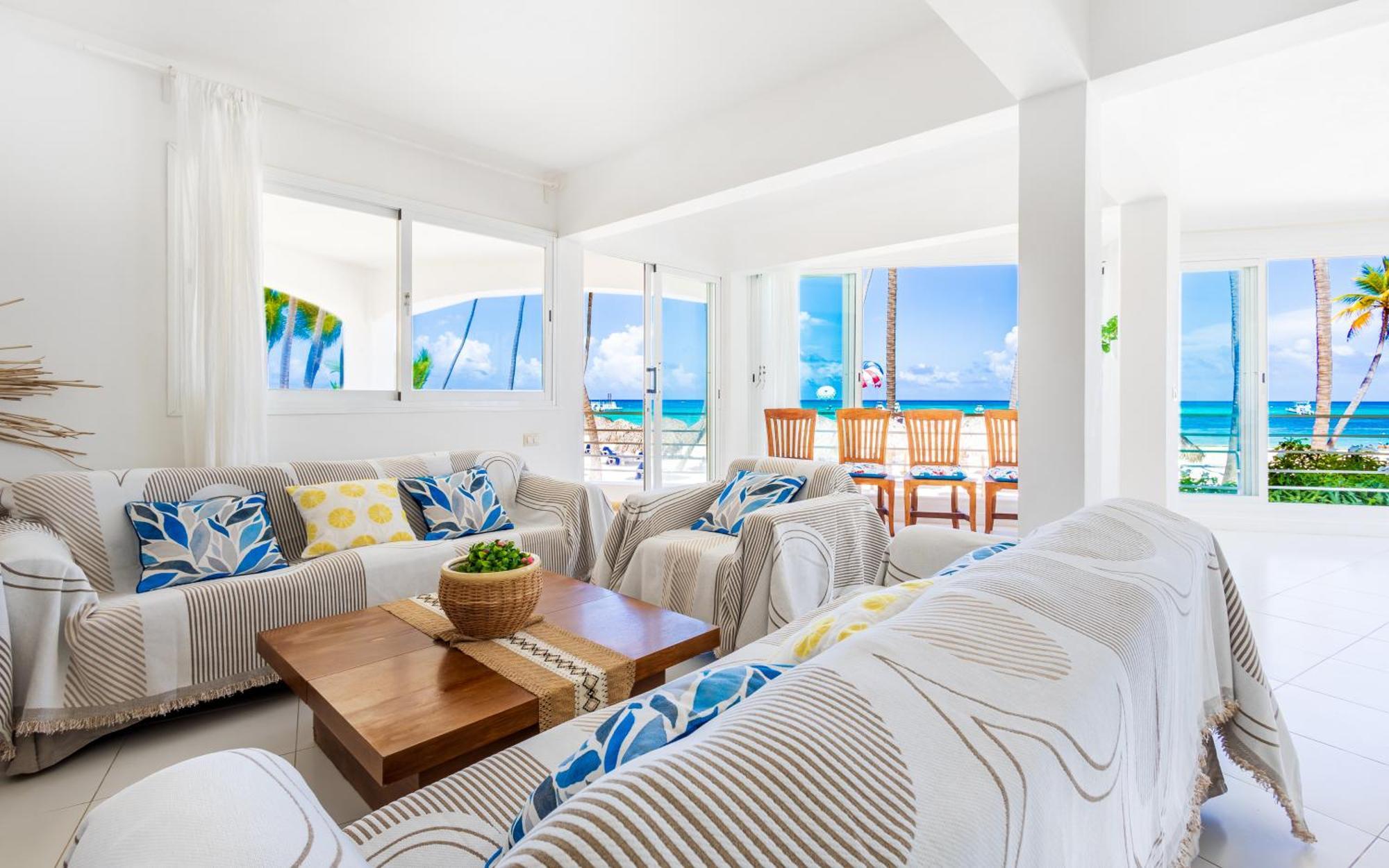Prime Ocean View Punta Cana Apartments - 3-Bedroom Getaway With Private Terrace On Bavaro Beach Kültér fotó